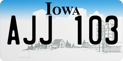 IA license plate AJJ103