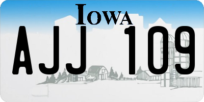 IA license plate AJJ109