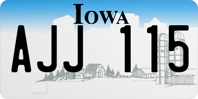 IA license plate AJJ115