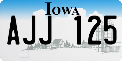 IA license plate AJJ125