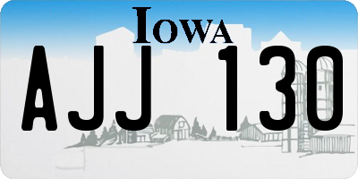 IA license plate AJJ130