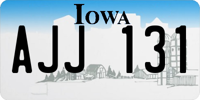 IA license plate AJJ131