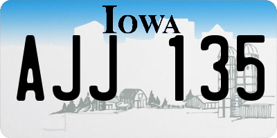 IA license plate AJJ135