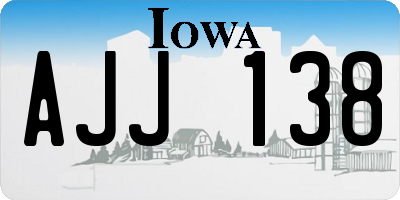 IA license plate AJJ138