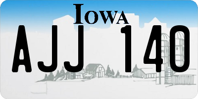 IA license plate AJJ140