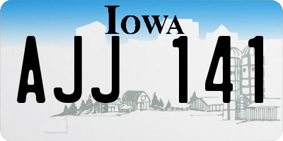 IA license plate AJJ141