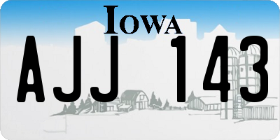 IA license plate AJJ143