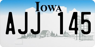 IA license plate AJJ145