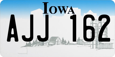 IA license plate AJJ162