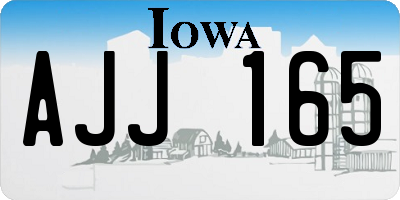 IA license plate AJJ165