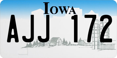 IA license plate AJJ172