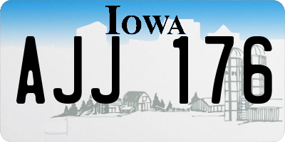 IA license plate AJJ176