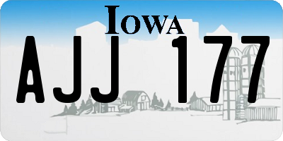IA license plate AJJ177