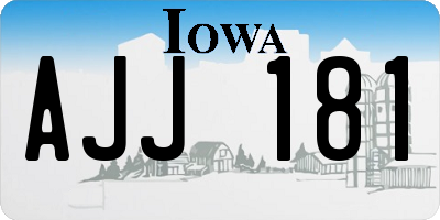 IA license plate AJJ181