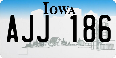IA license plate AJJ186