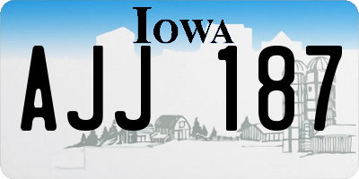 IA license plate AJJ187