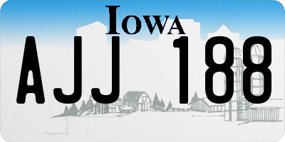 IA license plate AJJ188