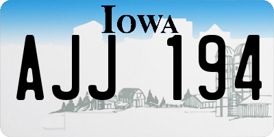 IA license plate AJJ194