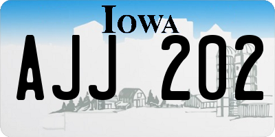 IA license plate AJJ202