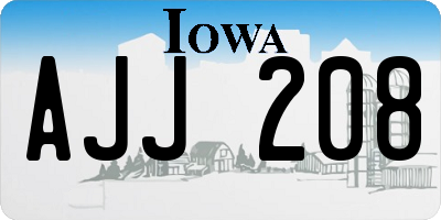 IA license plate AJJ208