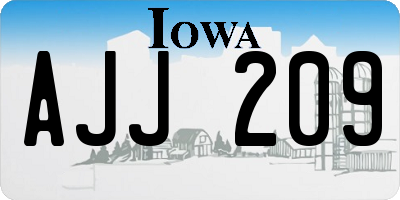 IA license plate AJJ209