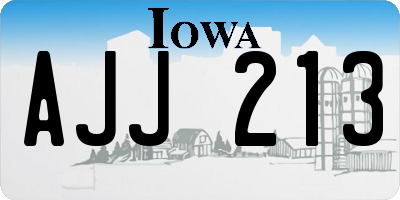 IA license plate AJJ213