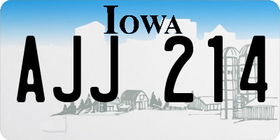 IA license plate AJJ214