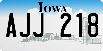 IA license plate AJJ218