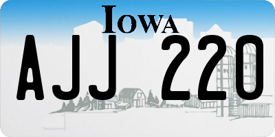 IA license plate AJJ220