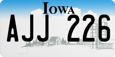 IA license plate AJJ226