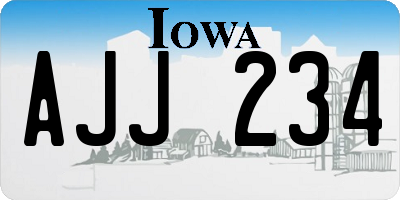IA license plate AJJ234