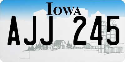 IA license plate AJJ245