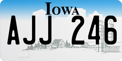 IA license plate AJJ246