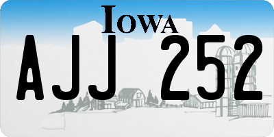 IA license plate AJJ252