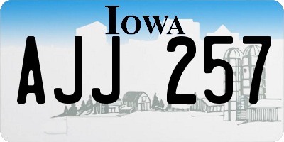 IA license plate AJJ257