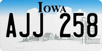 IA license plate AJJ258
