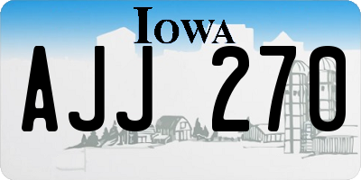 IA license plate AJJ270
