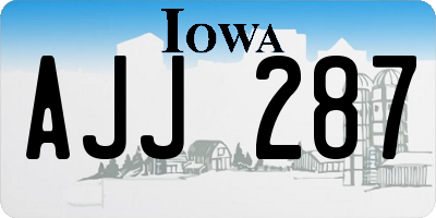 IA license plate AJJ287