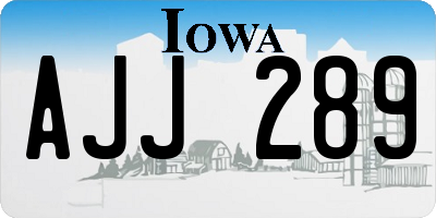 IA license plate AJJ289