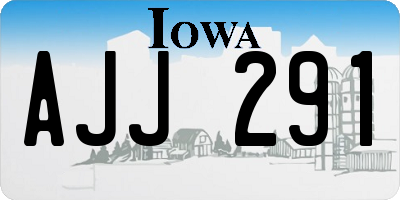 IA license plate AJJ291