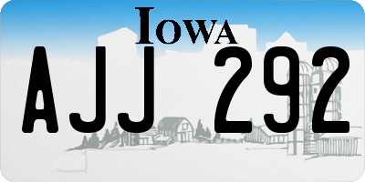 IA license plate AJJ292