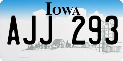 IA license plate AJJ293