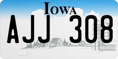 IA license plate AJJ308