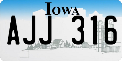 IA license plate AJJ316