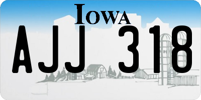 IA license plate AJJ318