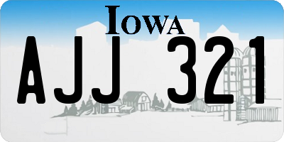 IA license plate AJJ321