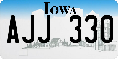 IA license plate AJJ330