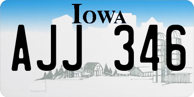 IA license plate AJJ346