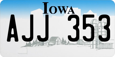 IA license plate AJJ353
