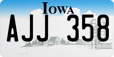 IA license plate AJJ358